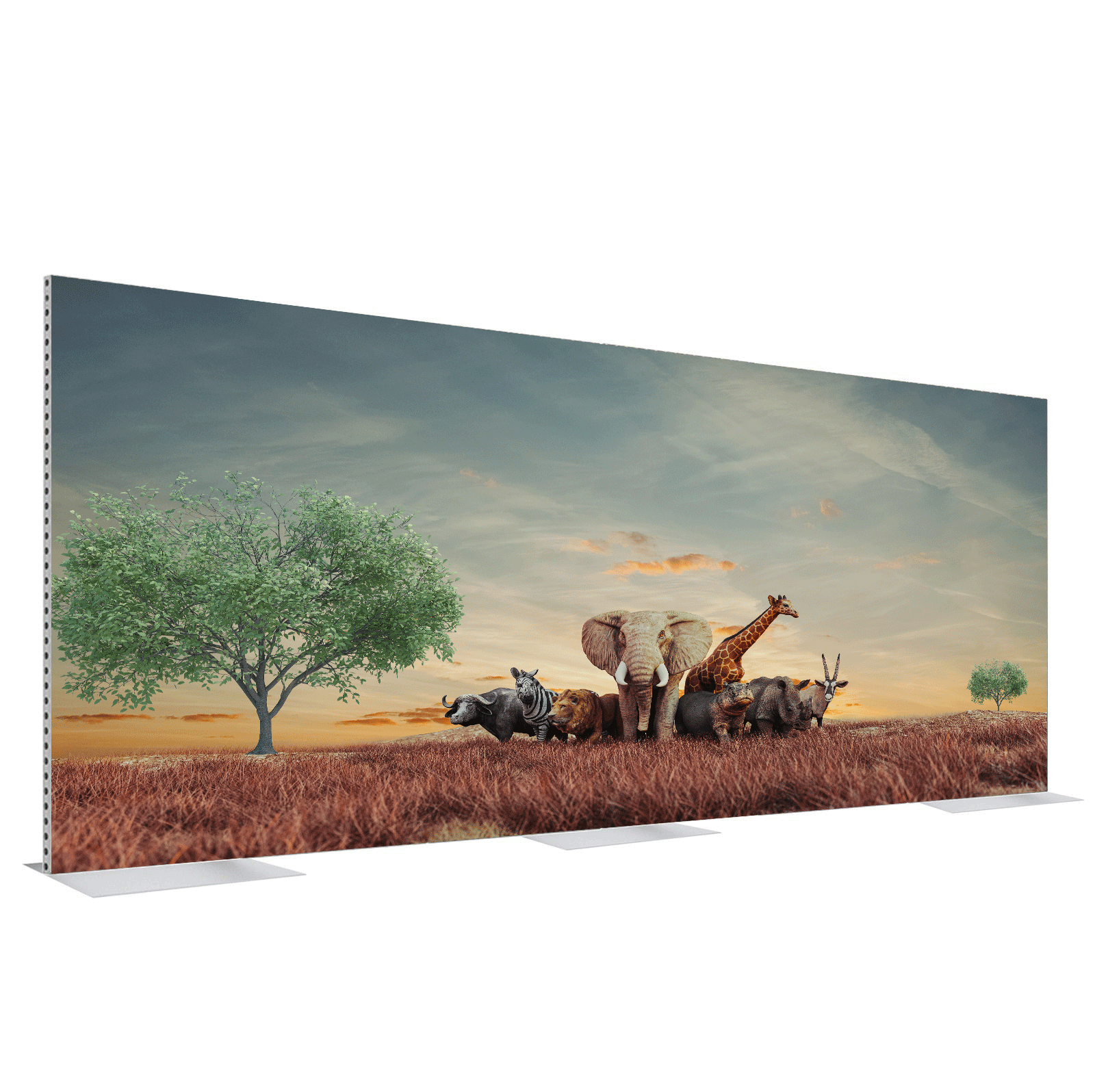 Location de mur de fond sur le thème de la savane pour décoration à Paris 75