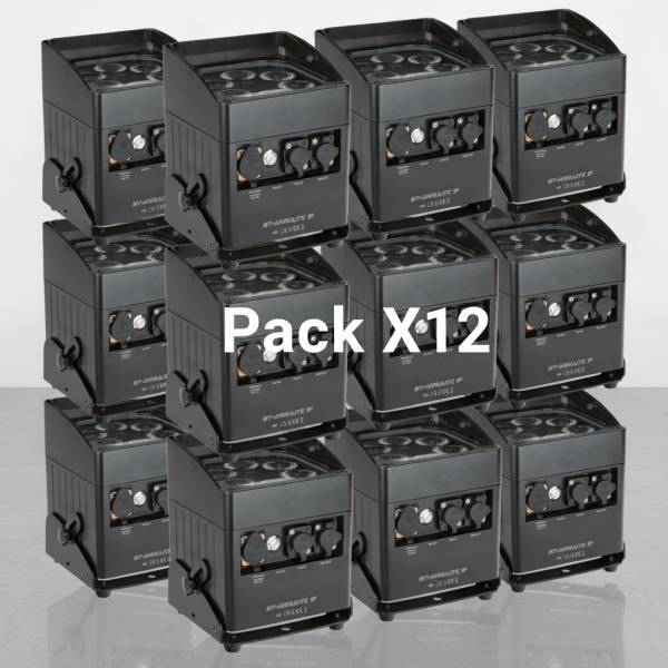 Pack 12 projecteurs LED sans fil sur batterie à louer pour évènement à Paris
