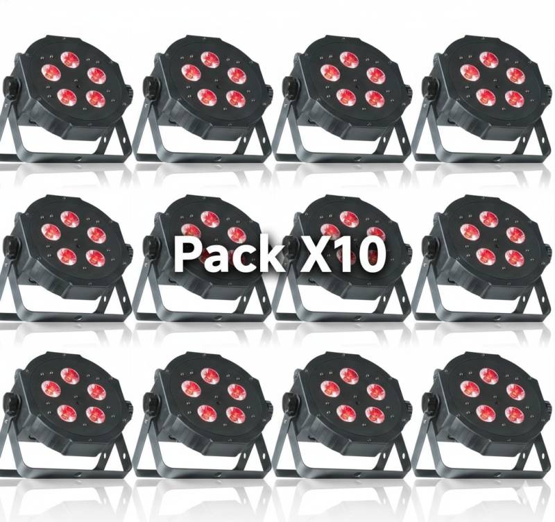 Louer pack 10 projecteurs Tripar LED pour éclairage d'ambiance Paris