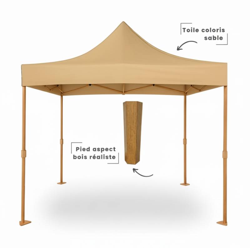 Louer Barnum - tente pliante couleur crème pour séminaire en île de France 