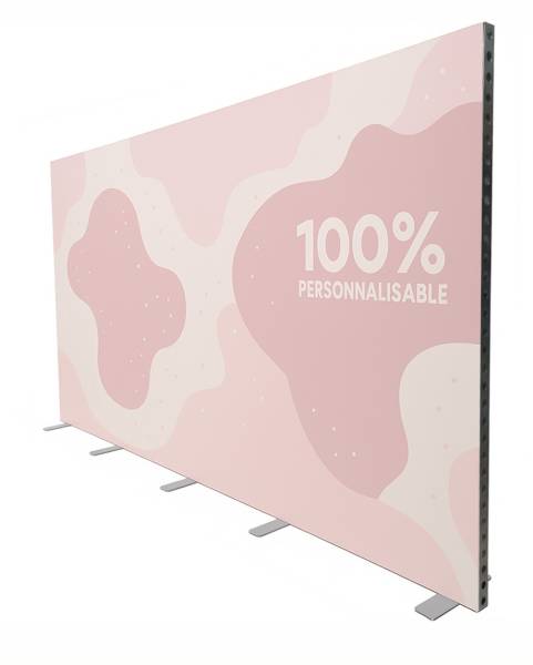 Louer une cloison XL avec toile personnalisée pour évènement à Paris