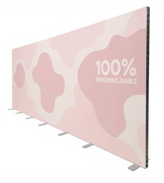 Louer une cloison XXL Bematrix avec une toile personnalisée pour foire expo Porte de Versailles