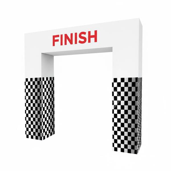 Louer une arche à damier d'arrivée personnalisée pour un marathon à Paris