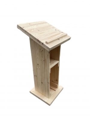 Location de pupitre en bois éco pour lancement de produit à Paris 75
